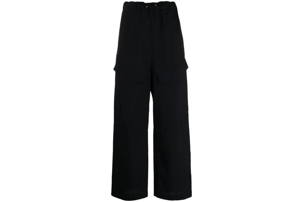 Black cargo trousers