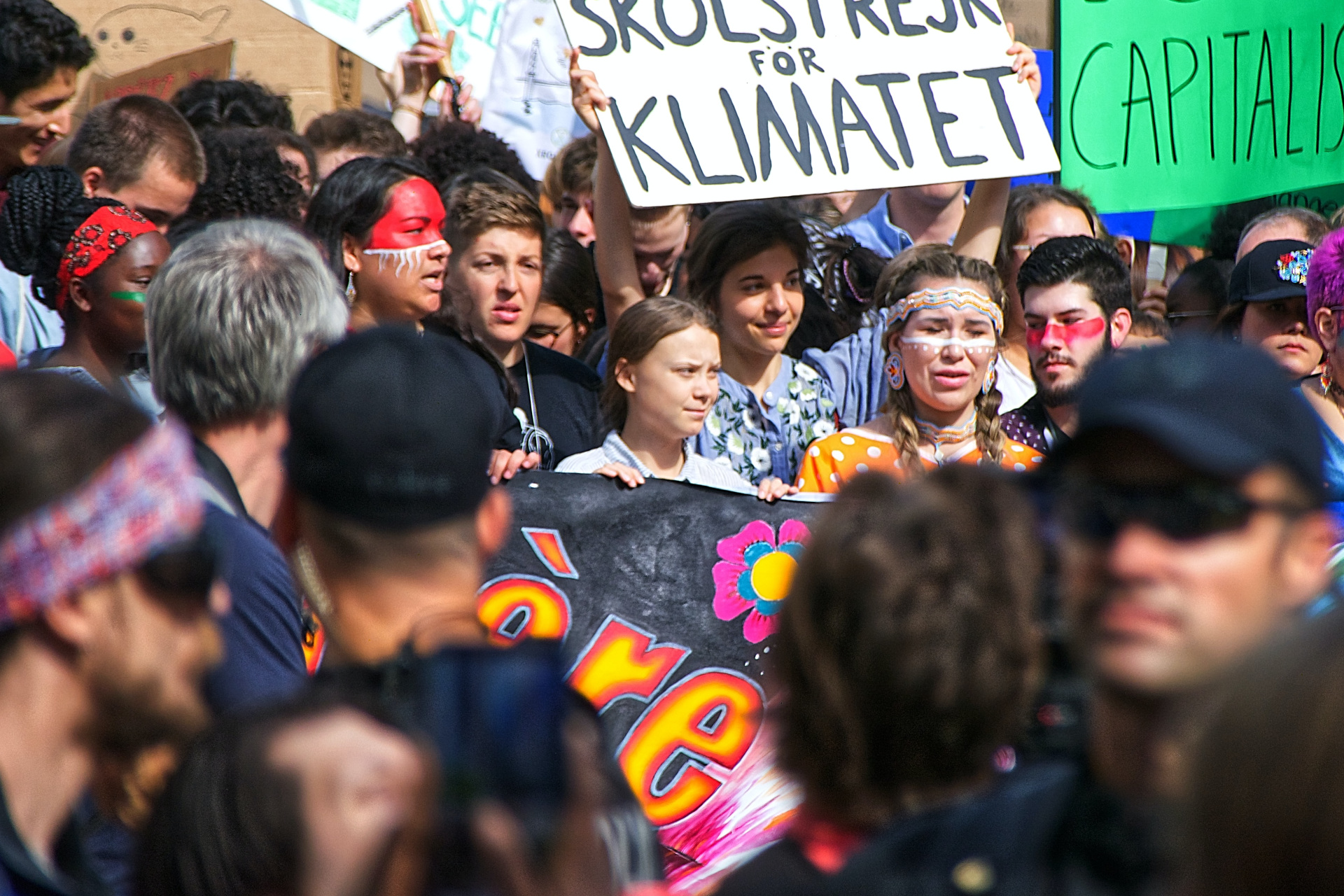 Greta Thunberg at climate protest