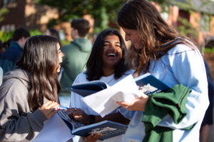 Reigate Grammar School pupils celebrating their A-level results