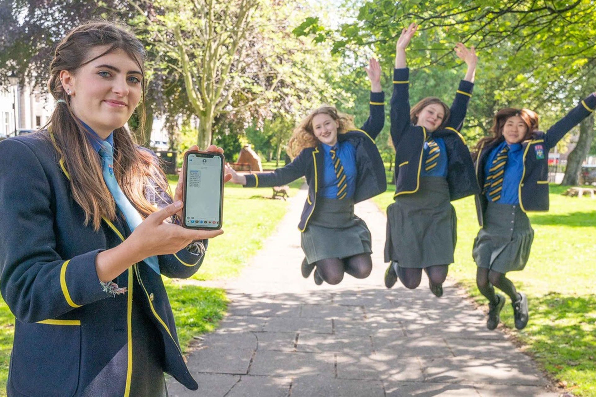 St Margaret's School for Girls celebrating exam results