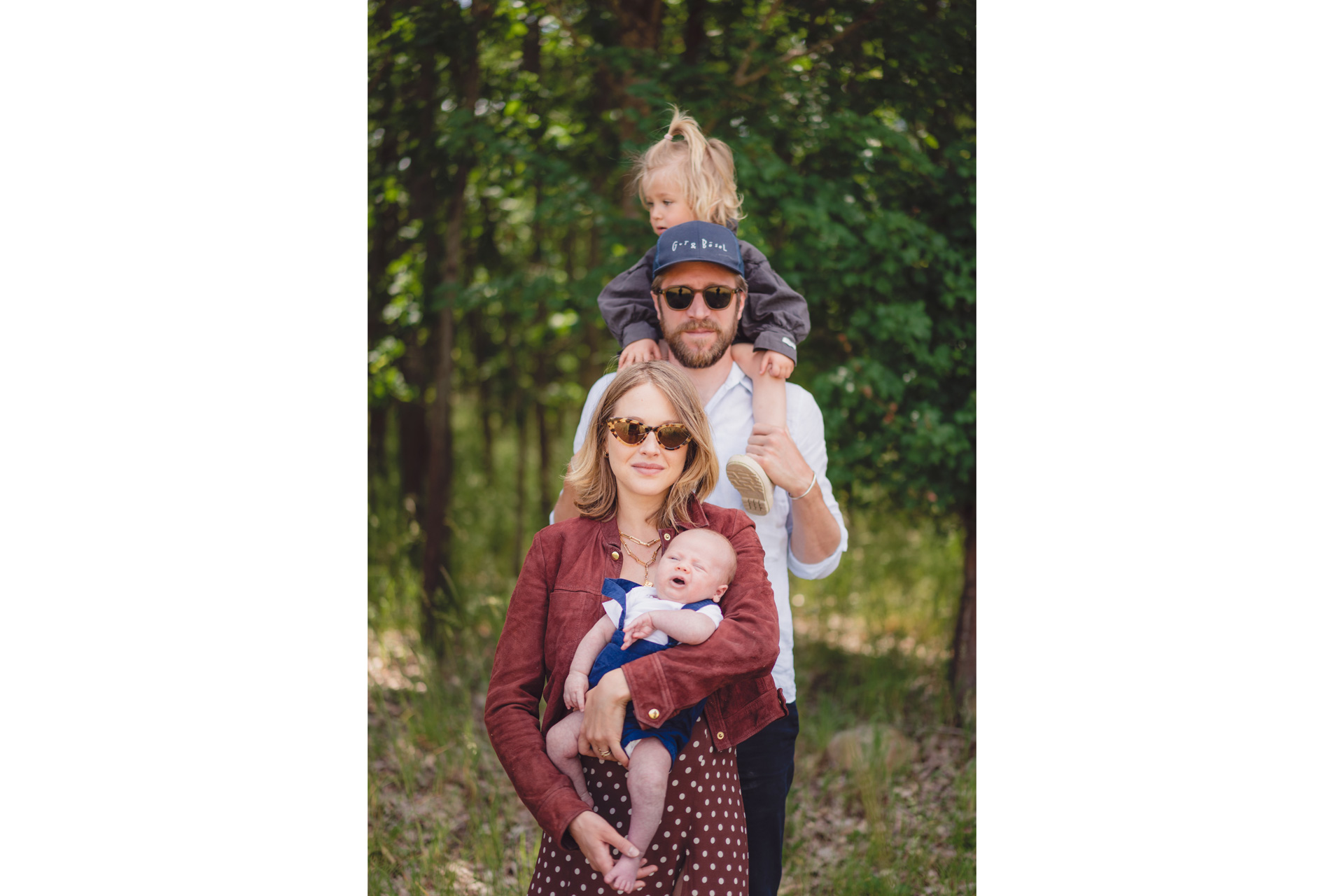 Benedikt Bosel and Tess Ward with their children