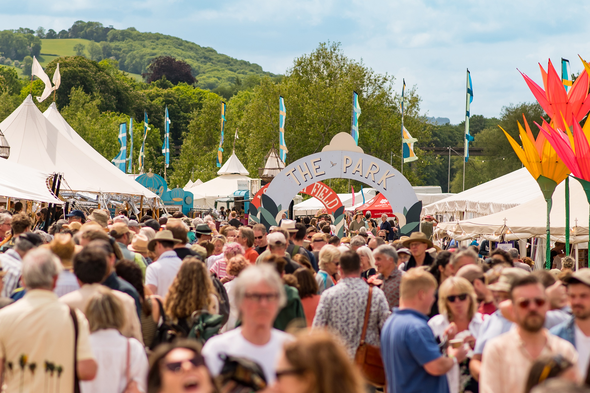 Crowds of people at HowTheLightGetsIn festival