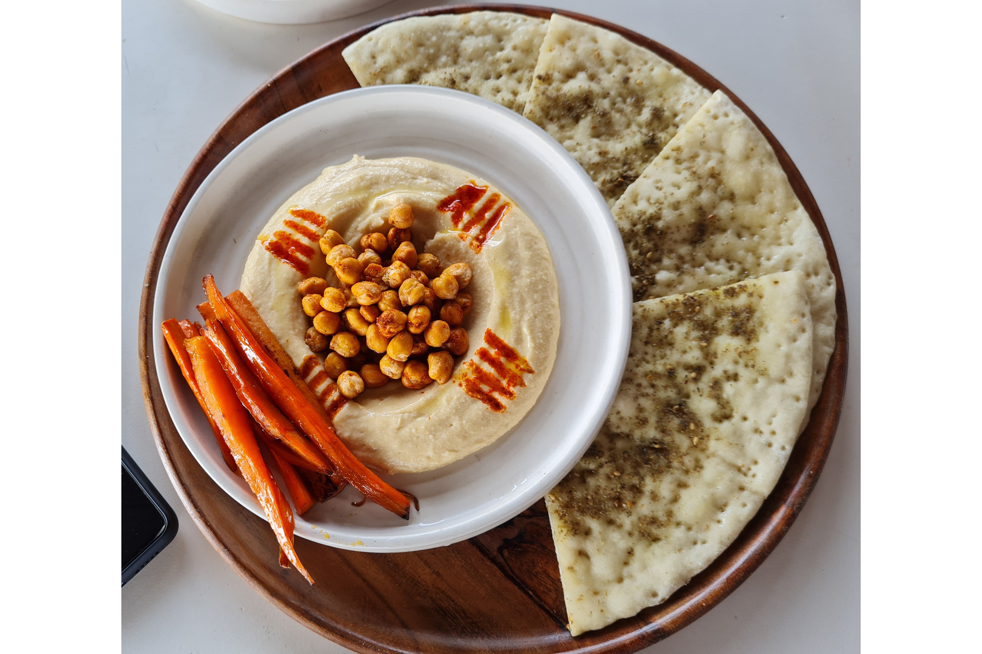 Carrots and hummus