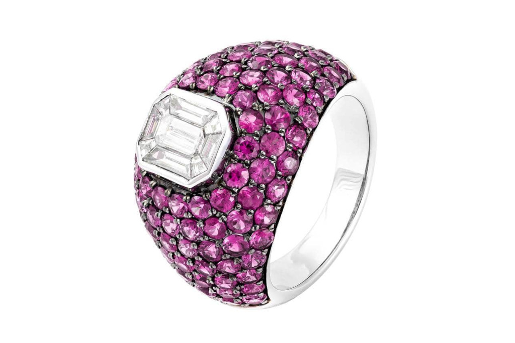 Purple cocktail ring