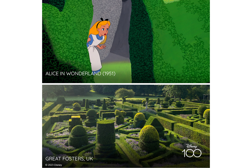 Side by side: Disney film Alice in Wonderland and Great Fosters