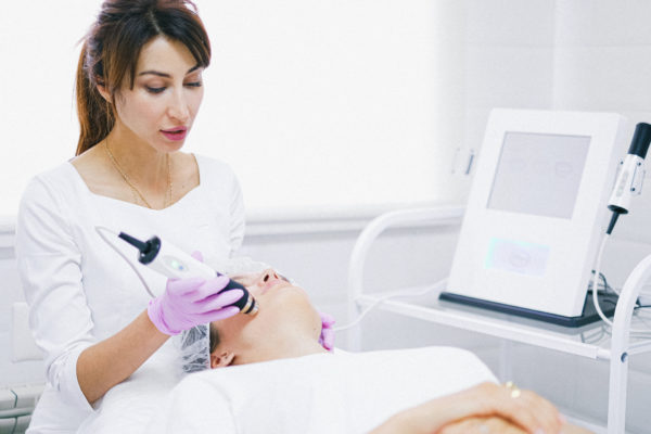 Woman receiving treatment