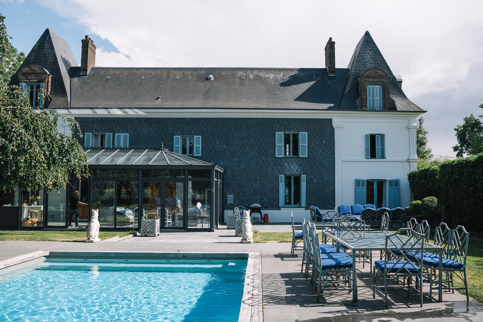 Chateau Lazuline's outdoor pool
