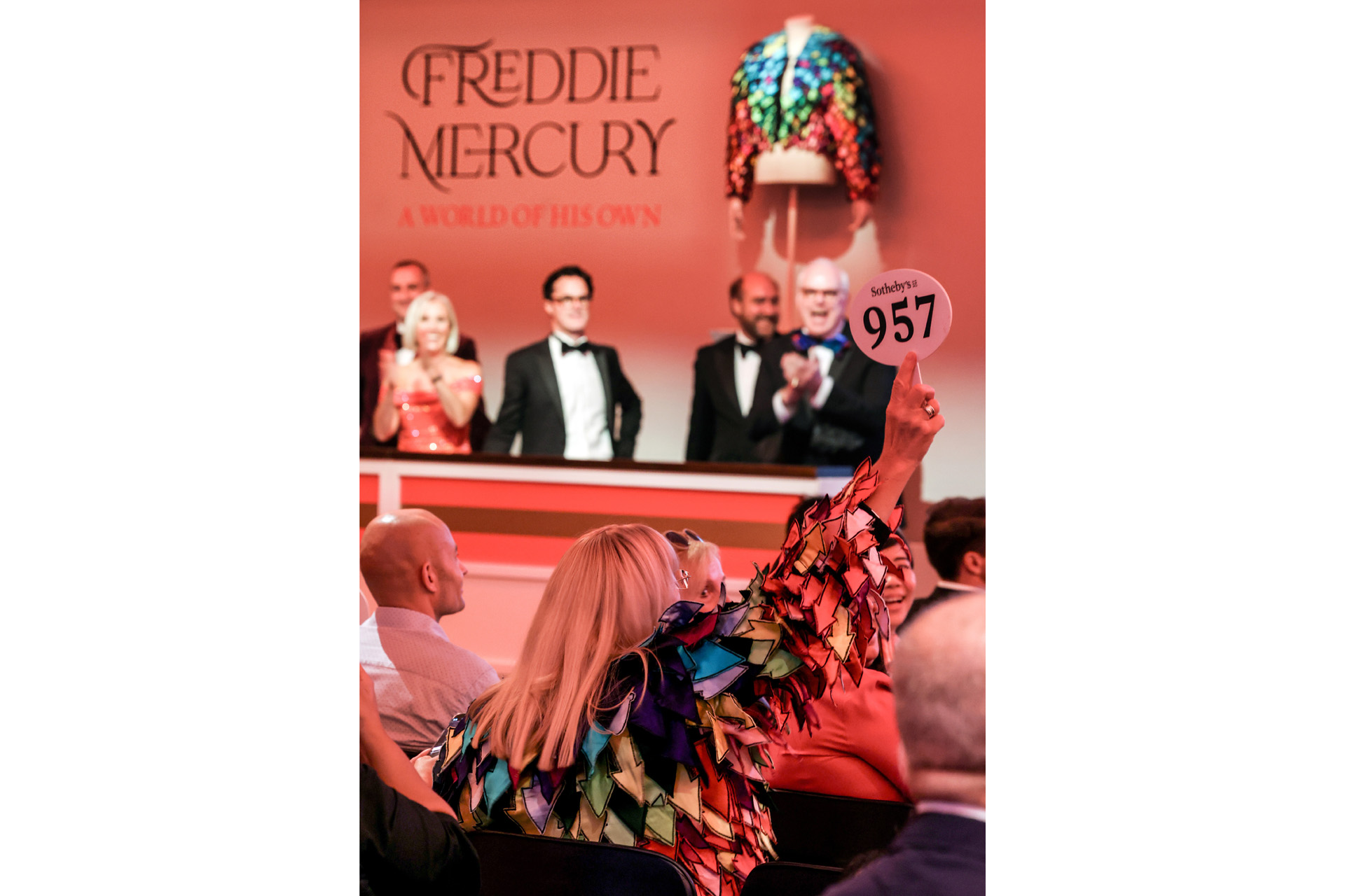 During the 'Freddie Mercury: A World of His Own' evening sale at Sotheby's on September 06, 2023 in London, England. 