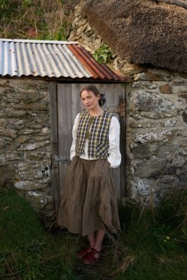 Woman wearing HERD clothes manufactured in the UK