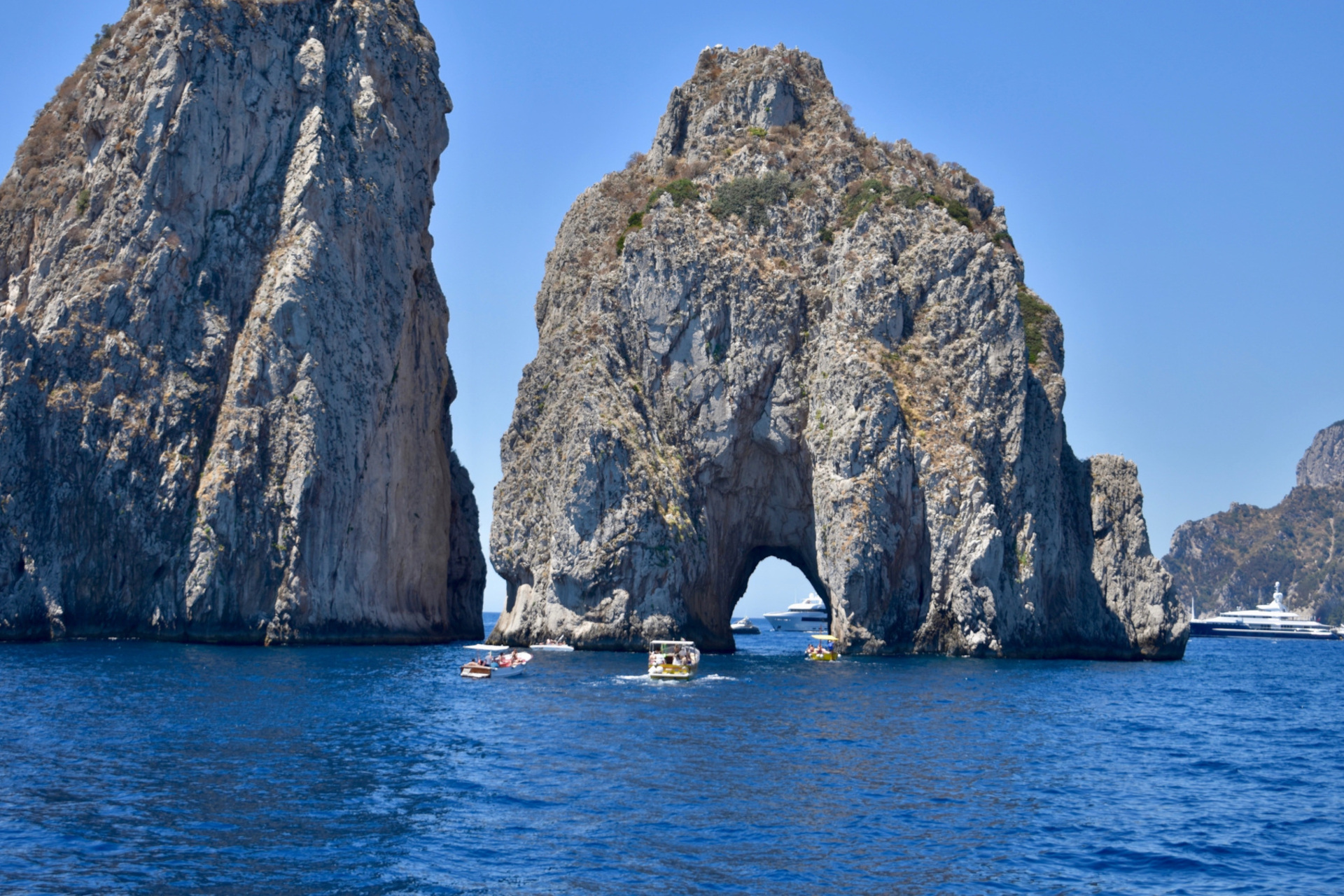 Boats on sea