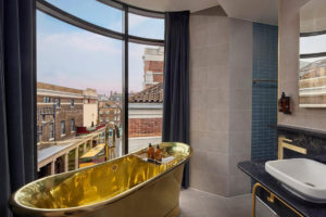 Gold Bath at Hotel AMANO with views overlooking Covent Garden