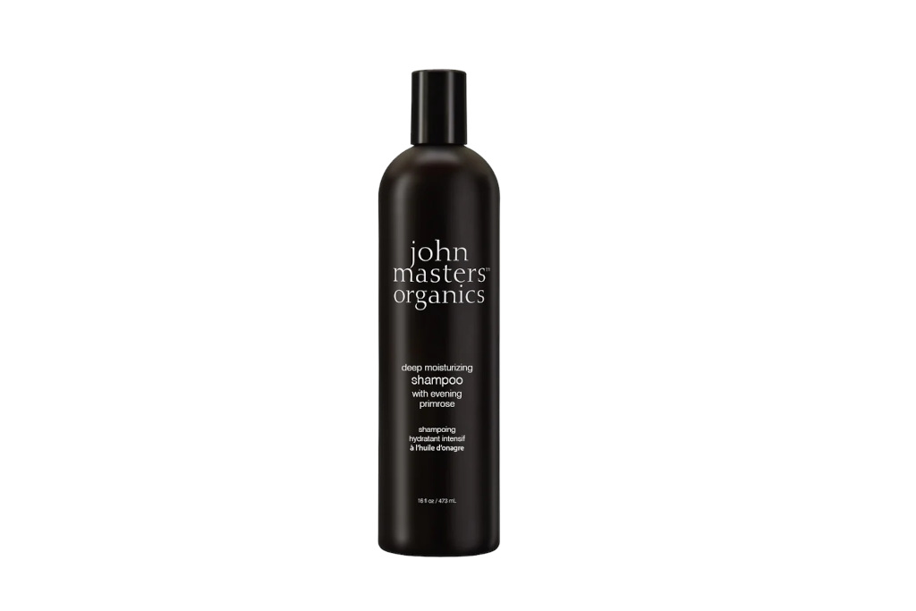 Black shampoo bottle
