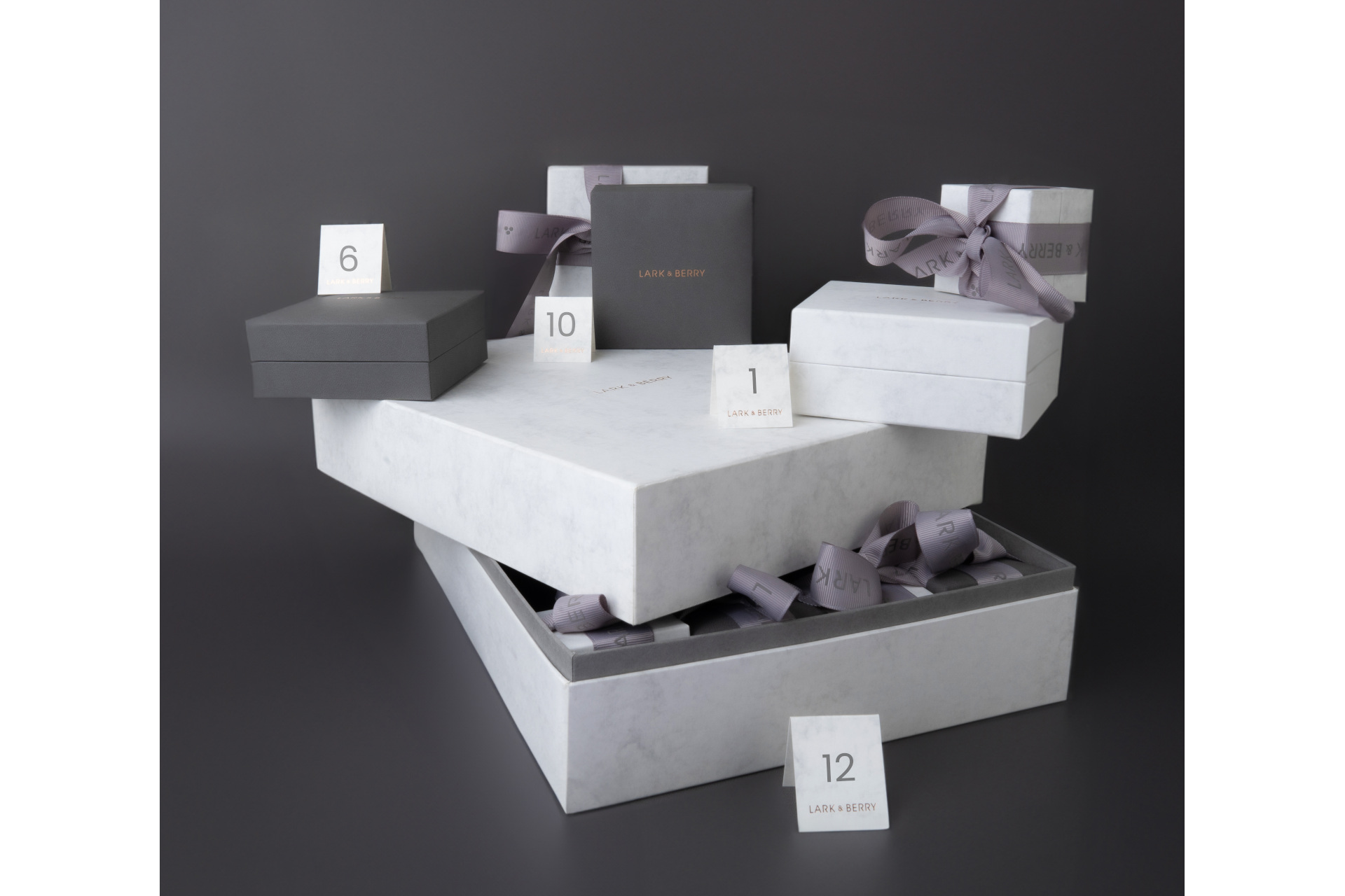 Grey and white advent calendar