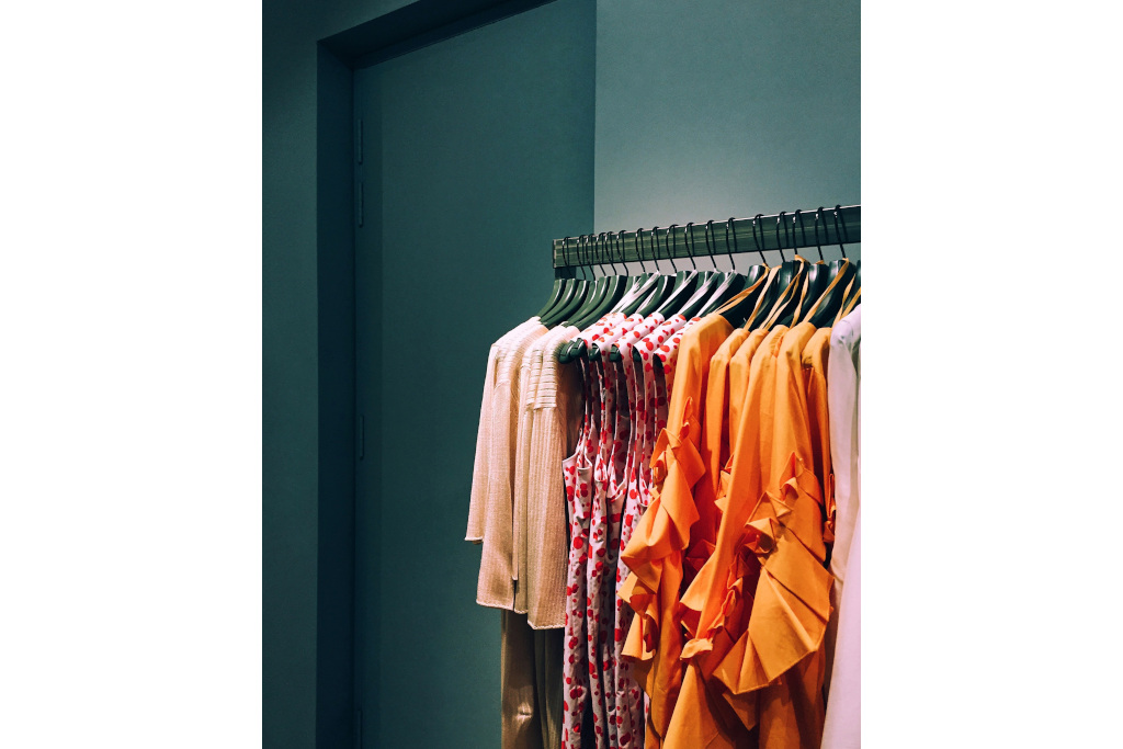 Clothes on rails