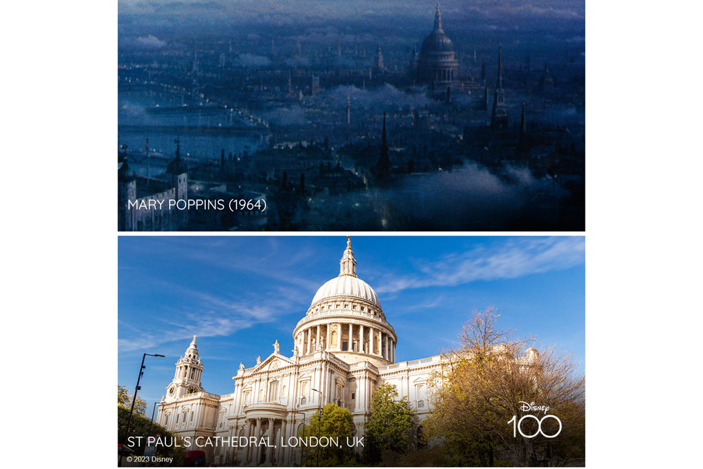 Side by side: Disney's Mary Poppins x St Pauls Cathedral