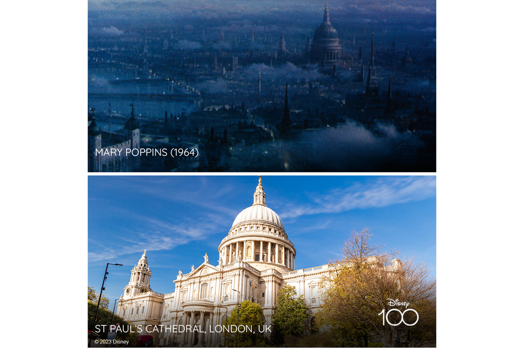 Side by side: Disney's Mary Poppins x St Pauls Cathedral