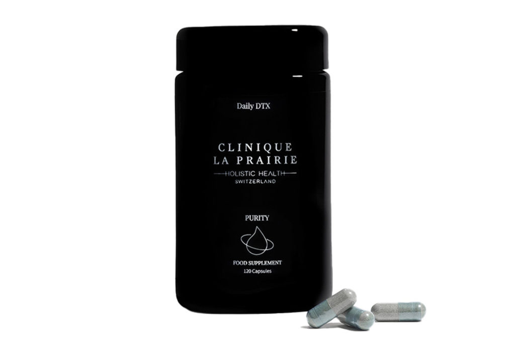 Black bottle of supplements