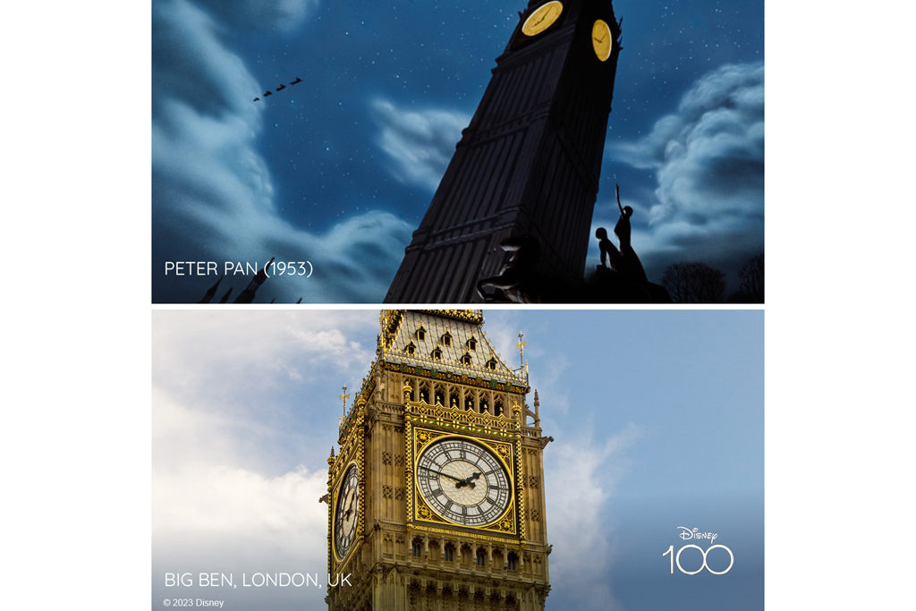 Side by side: Disney's Peter Pan x Big Ben