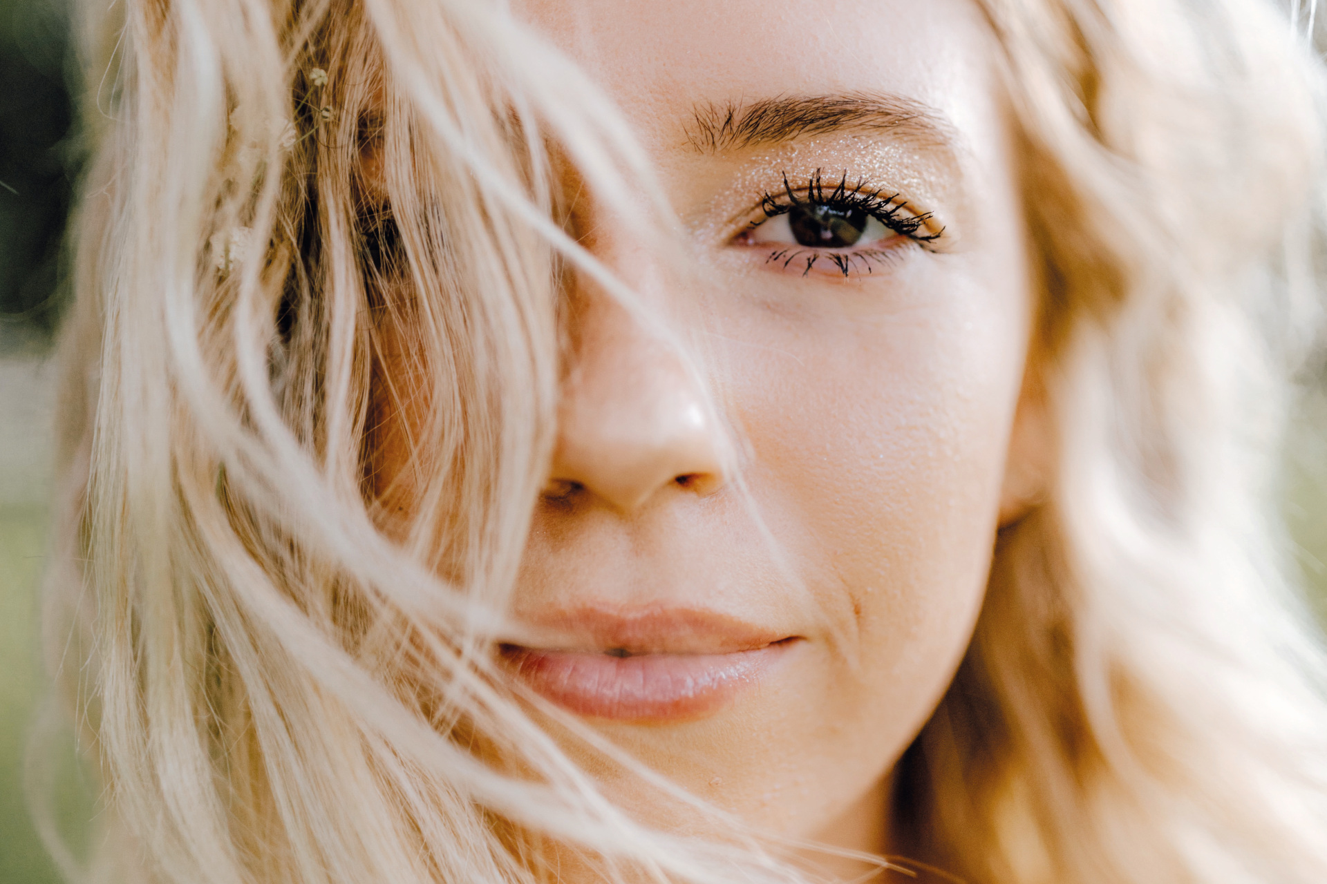 Woman with blonde hair