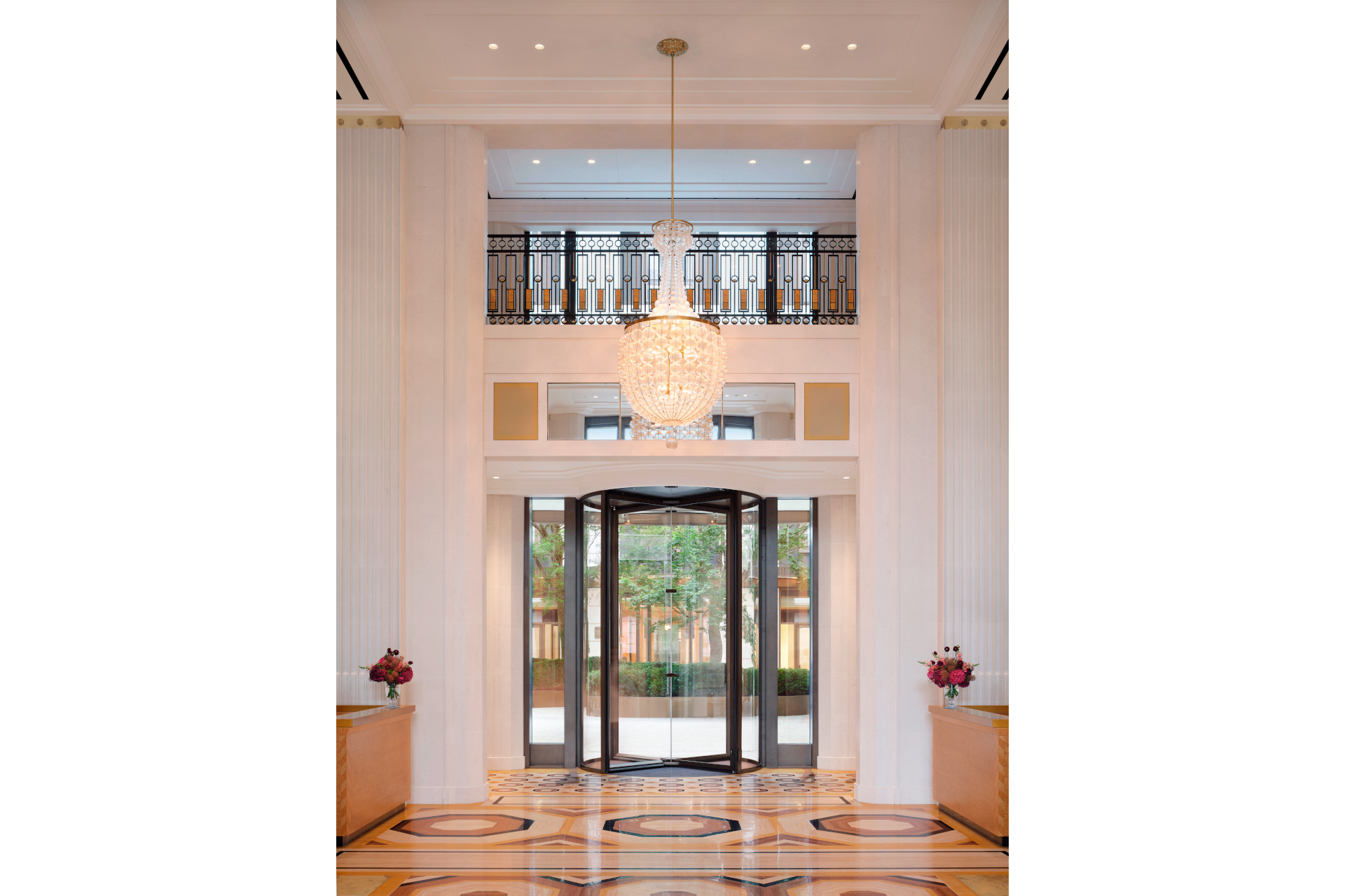 Chandelier-lit lobby