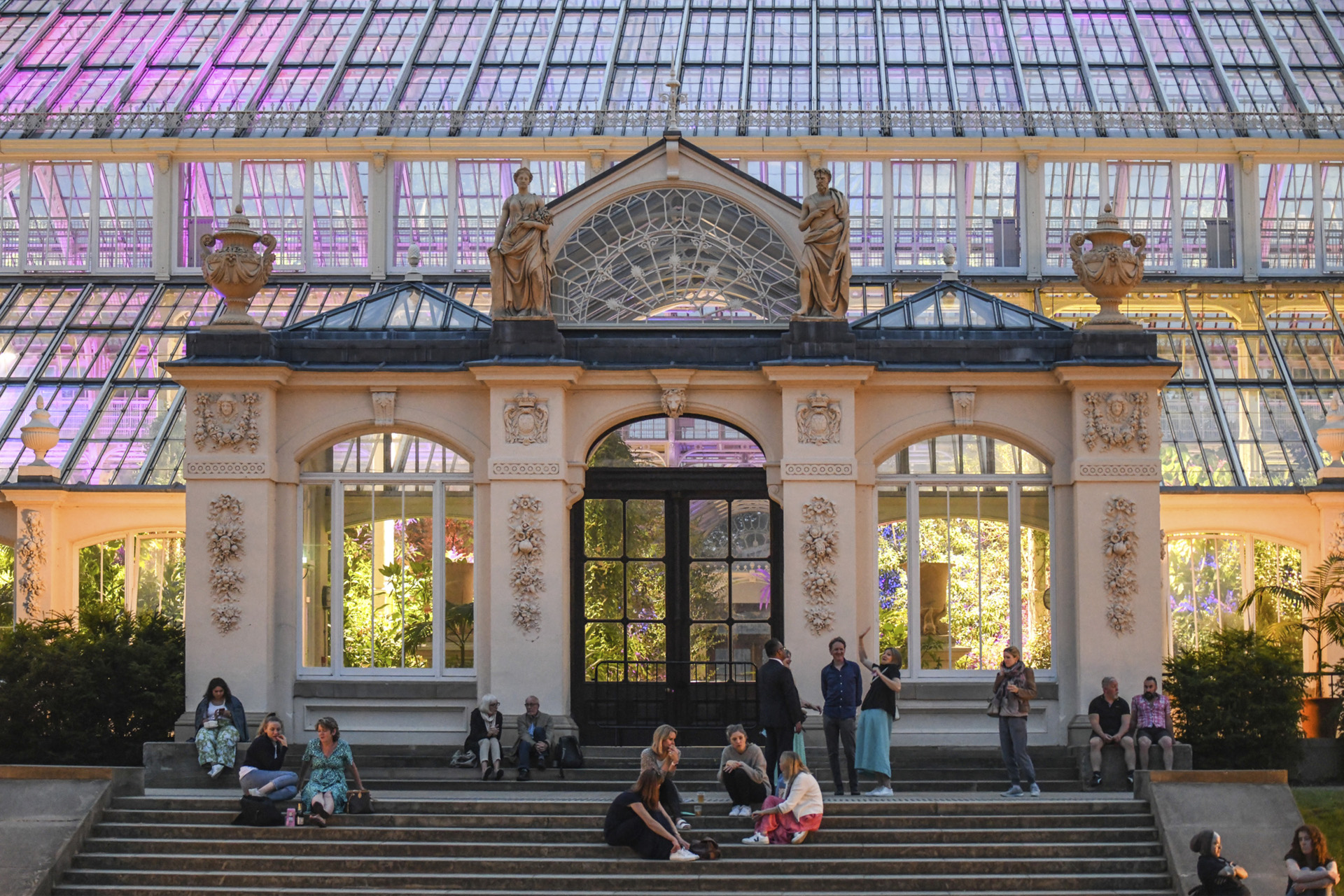 Visitors outside the Temperate House during the Secret World of Plants After Hours