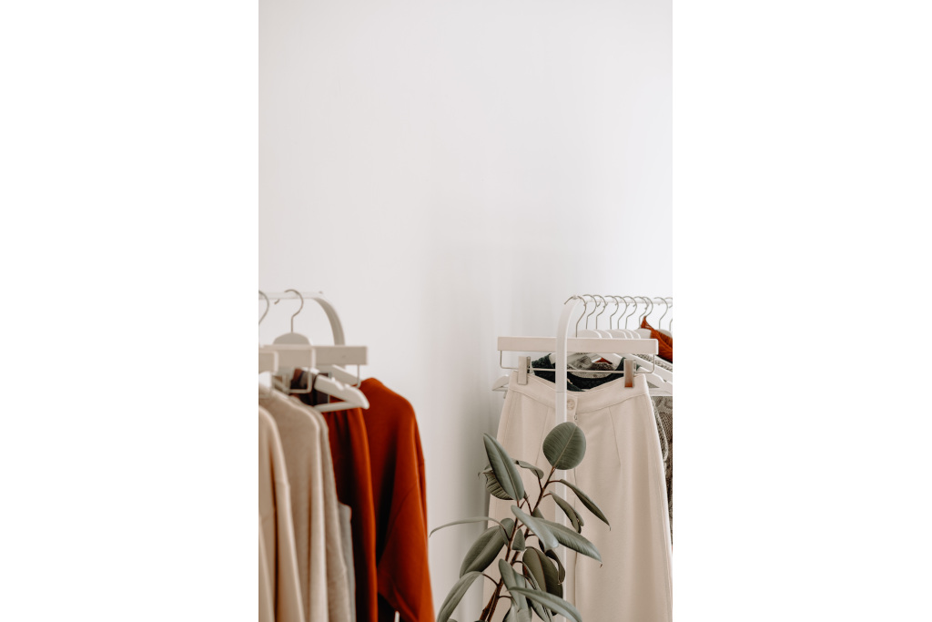 Clothes on rails