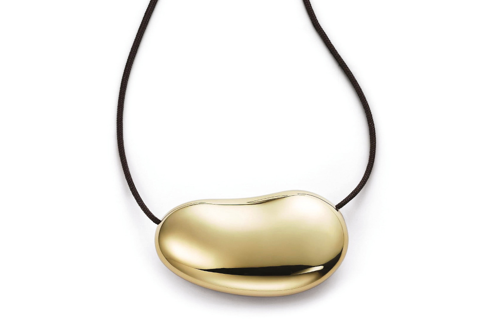 Gold bean necklace