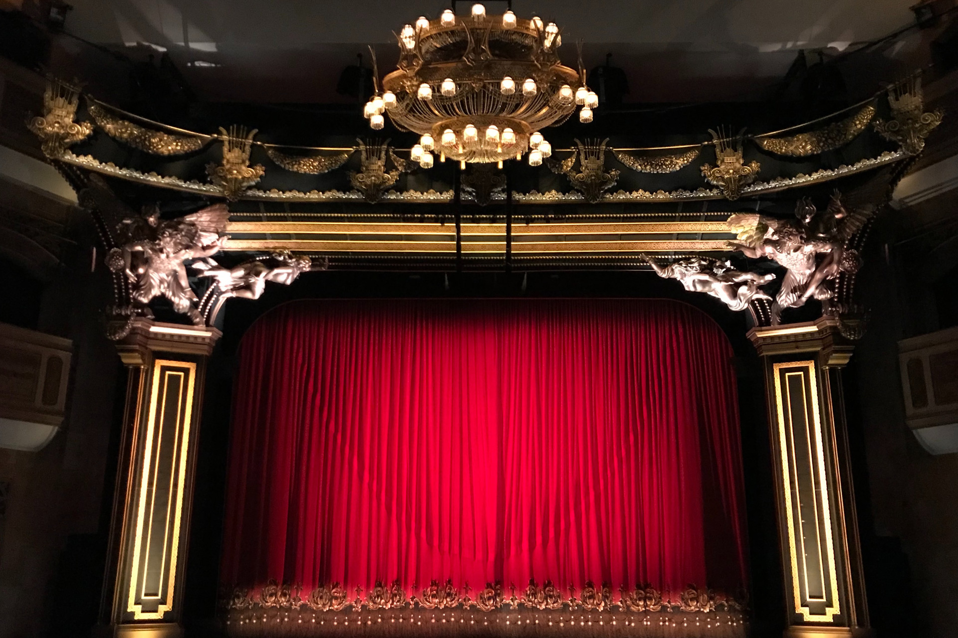 Red theatre curtain