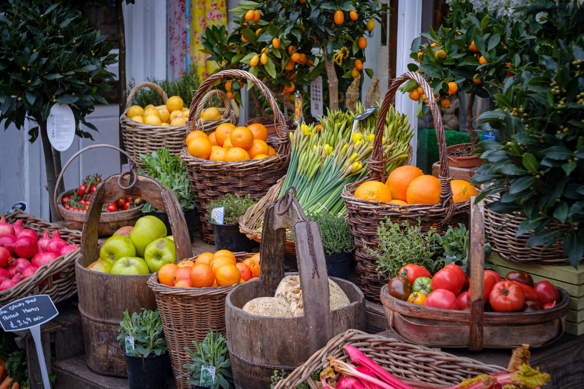 Fruit and vegetable shop in London