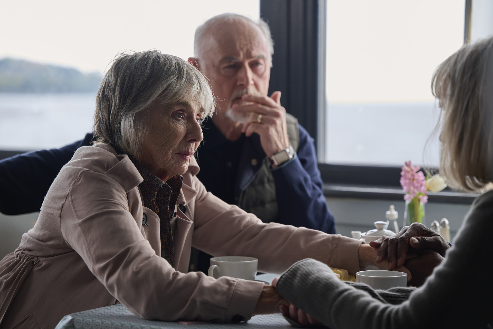 Marion (Sue Johnston) David (Peter Egan) and Phil (Lindsay Duncan)