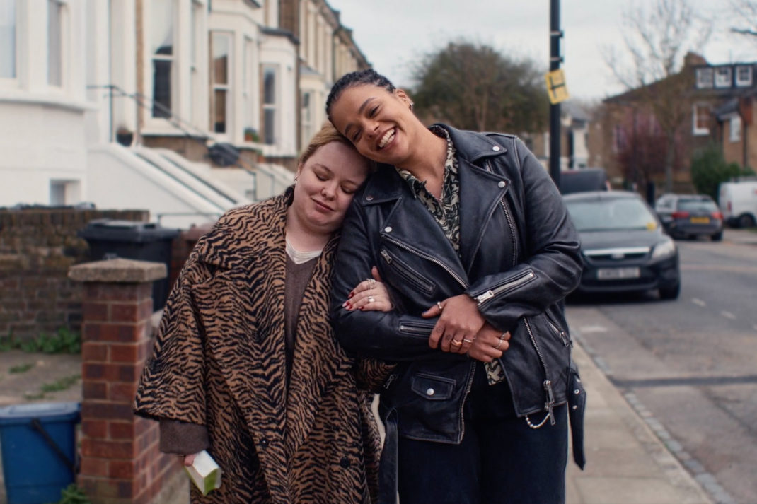 Pictured (L-R): Maggie (Nicola Coughlan) Eddie (Lydia West) in Big Mood