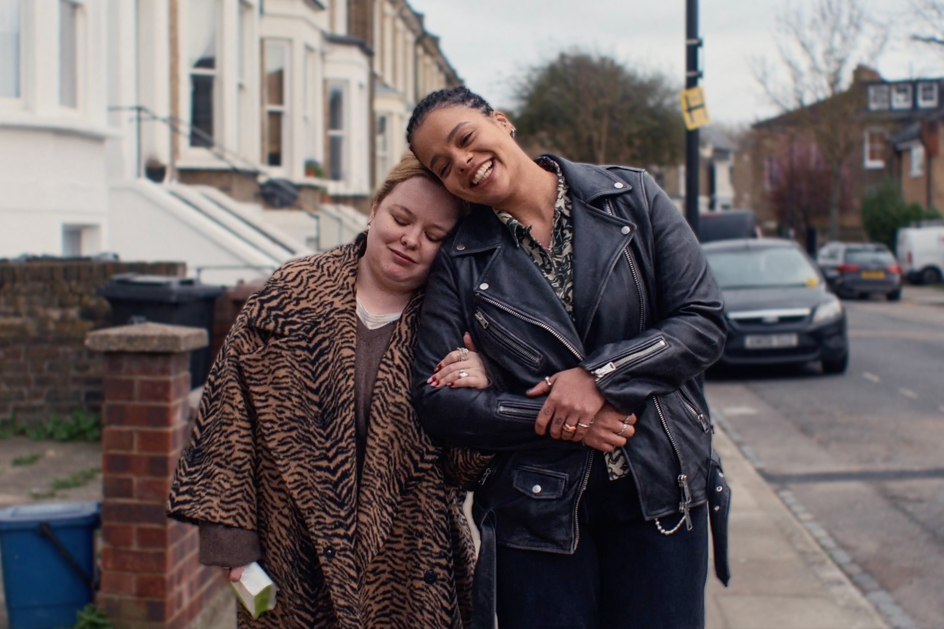 Pictured (L-R): Maggie (Nicola Coughlan) Eddie (Lydia West) in Big Mood