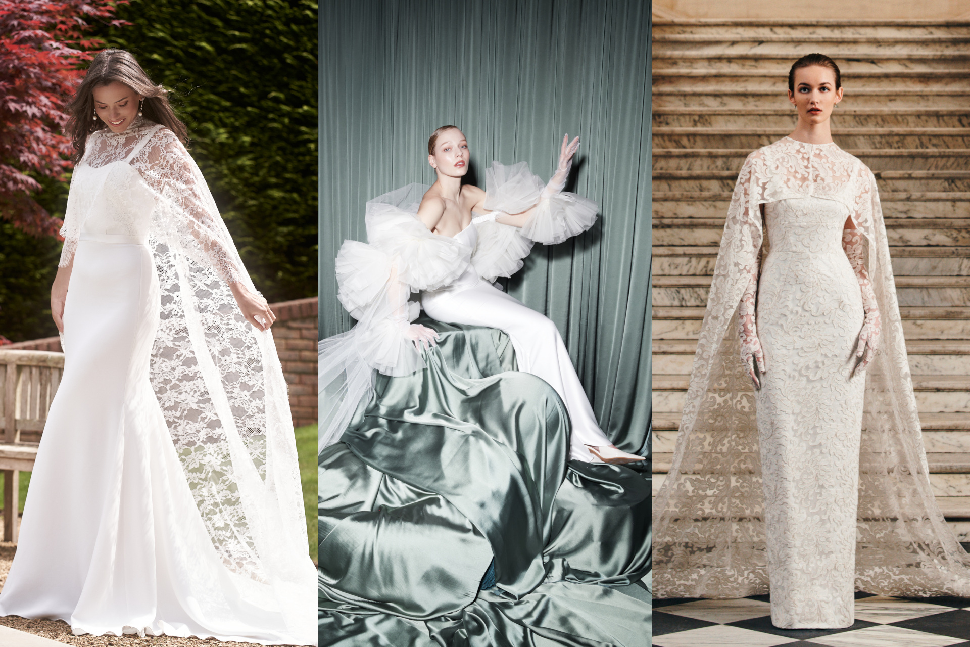 Women in wedding dresses