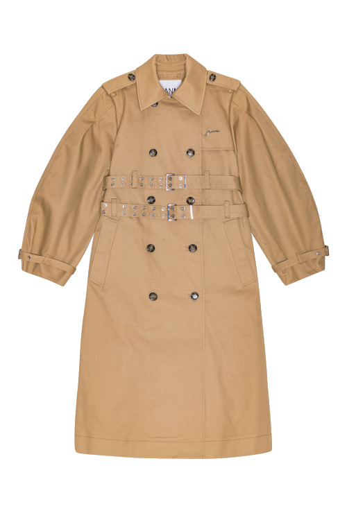 Brown trench coat