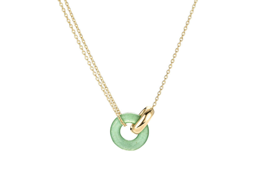Green hoop necklace