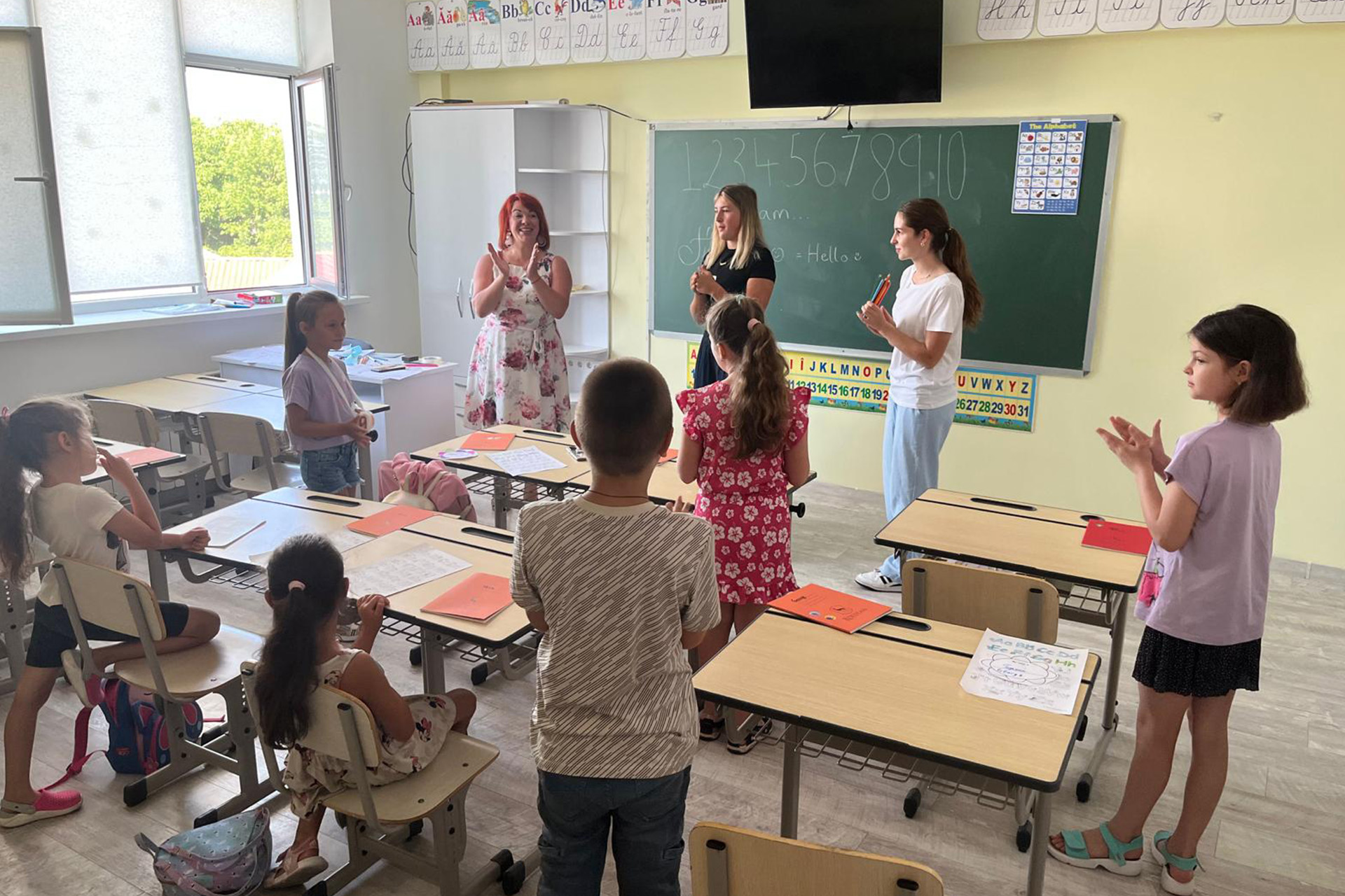 Pupils at a Moldovian School learning English