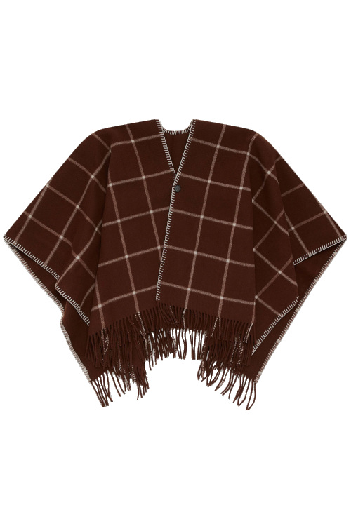 Red check poncho