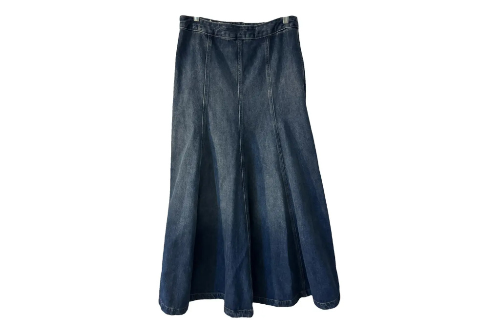 Maxi denim skirt