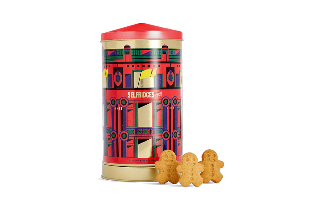 Red tin with gingerbread men