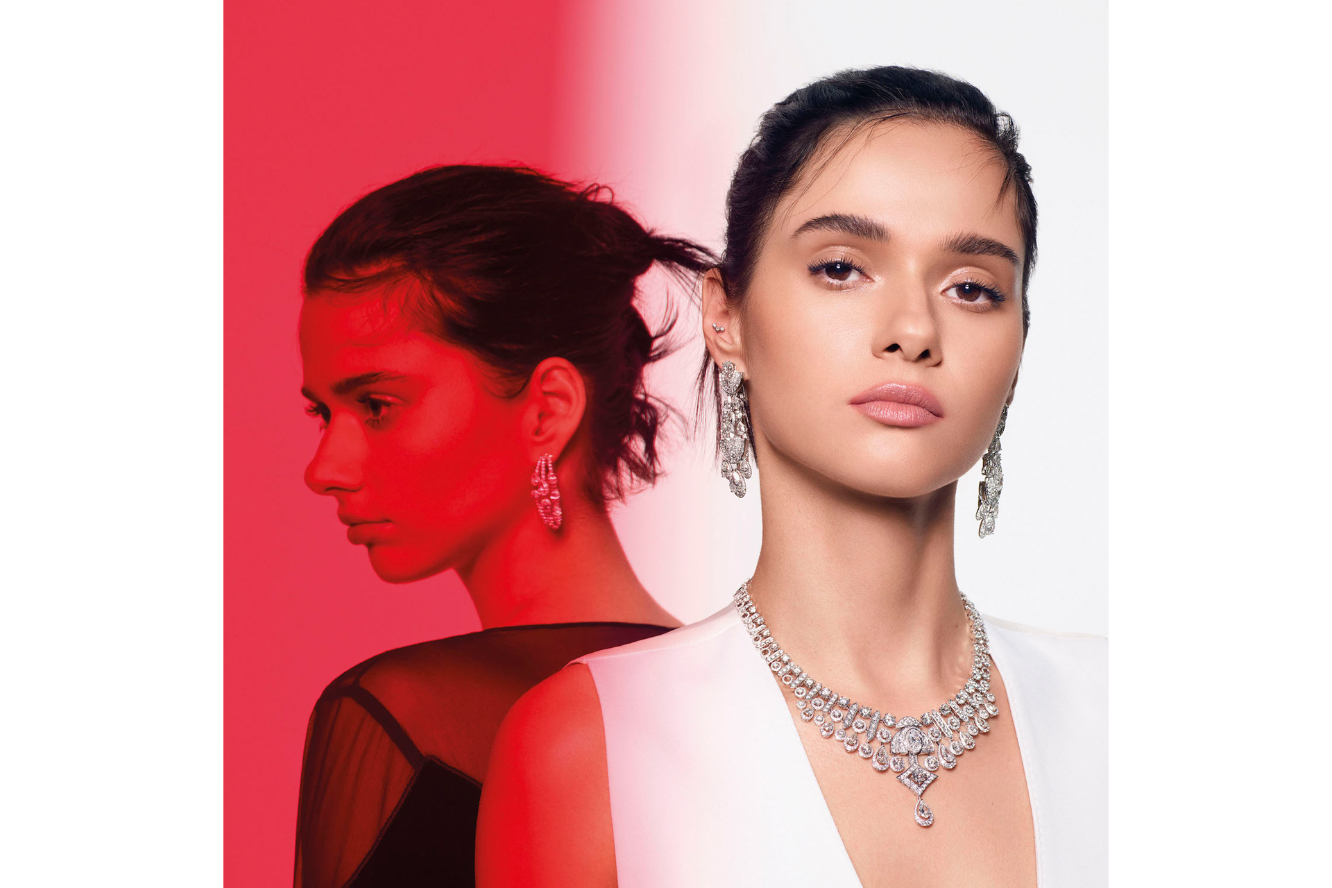 model in c&th jewellery shoot