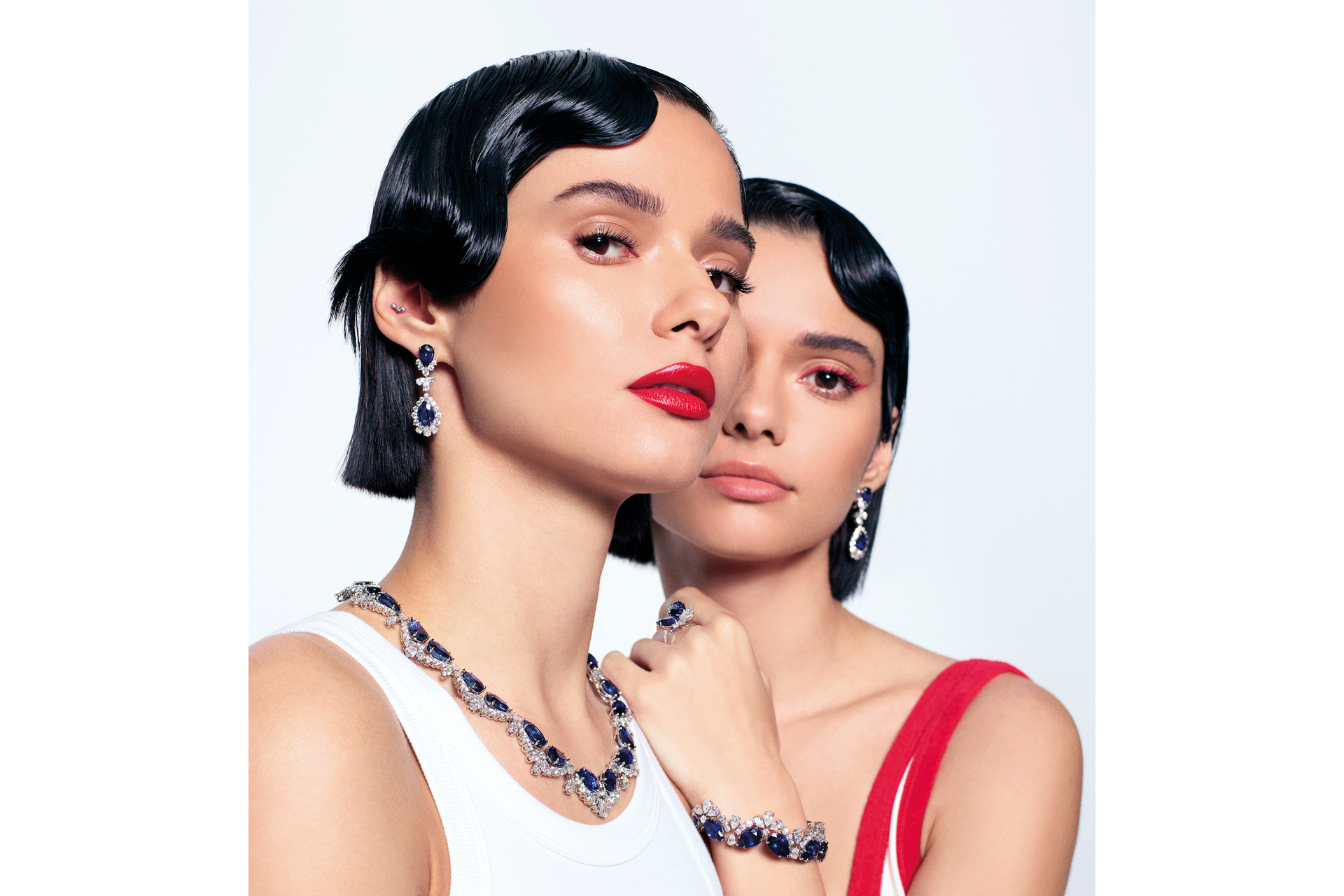 model in c&th jewellery shoot