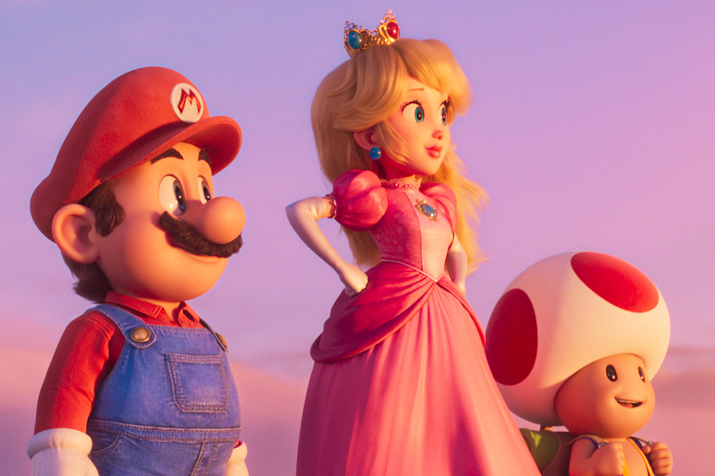 Mario, Peach and Toad