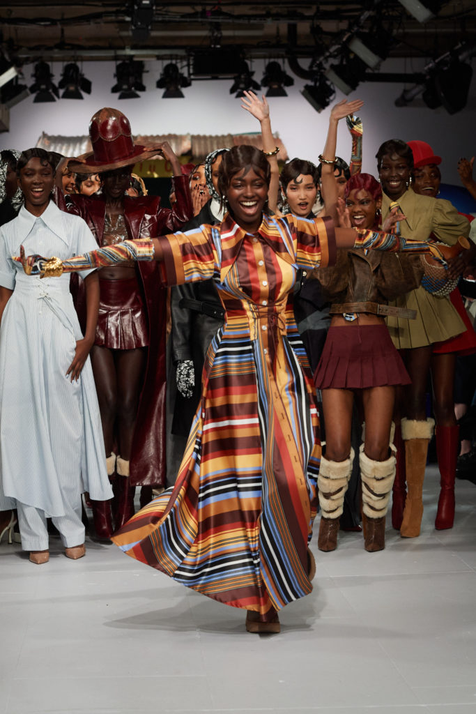 Models on runway