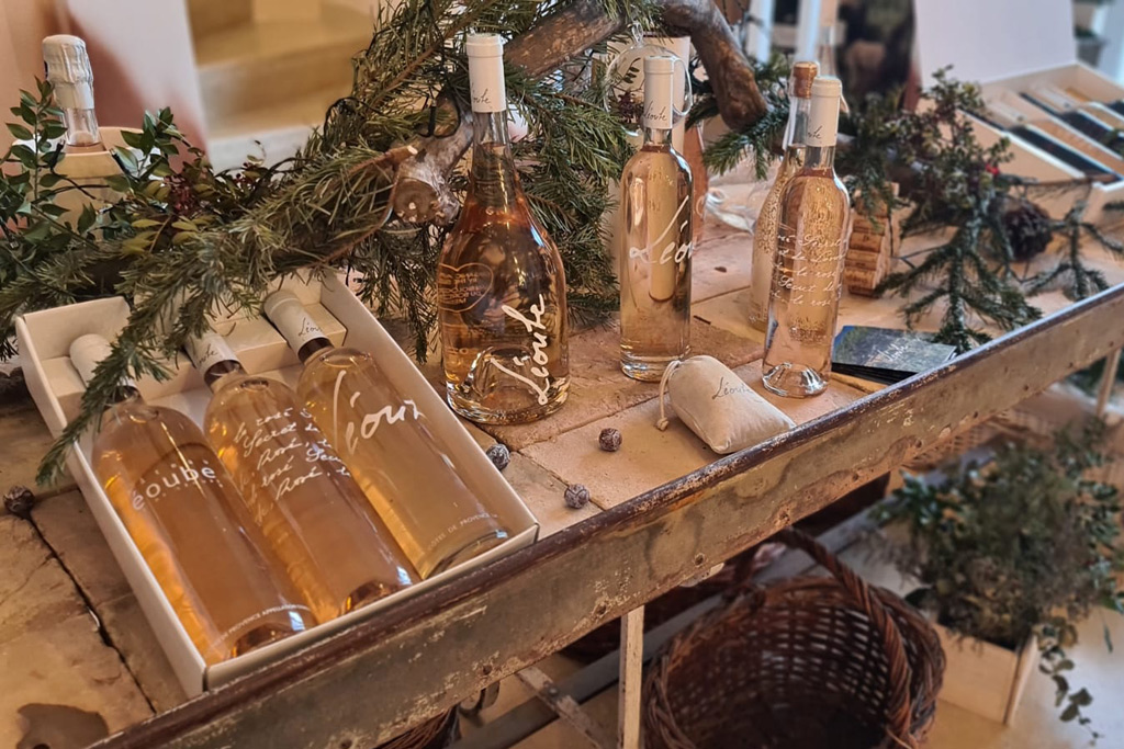 Leoube rose bottles
