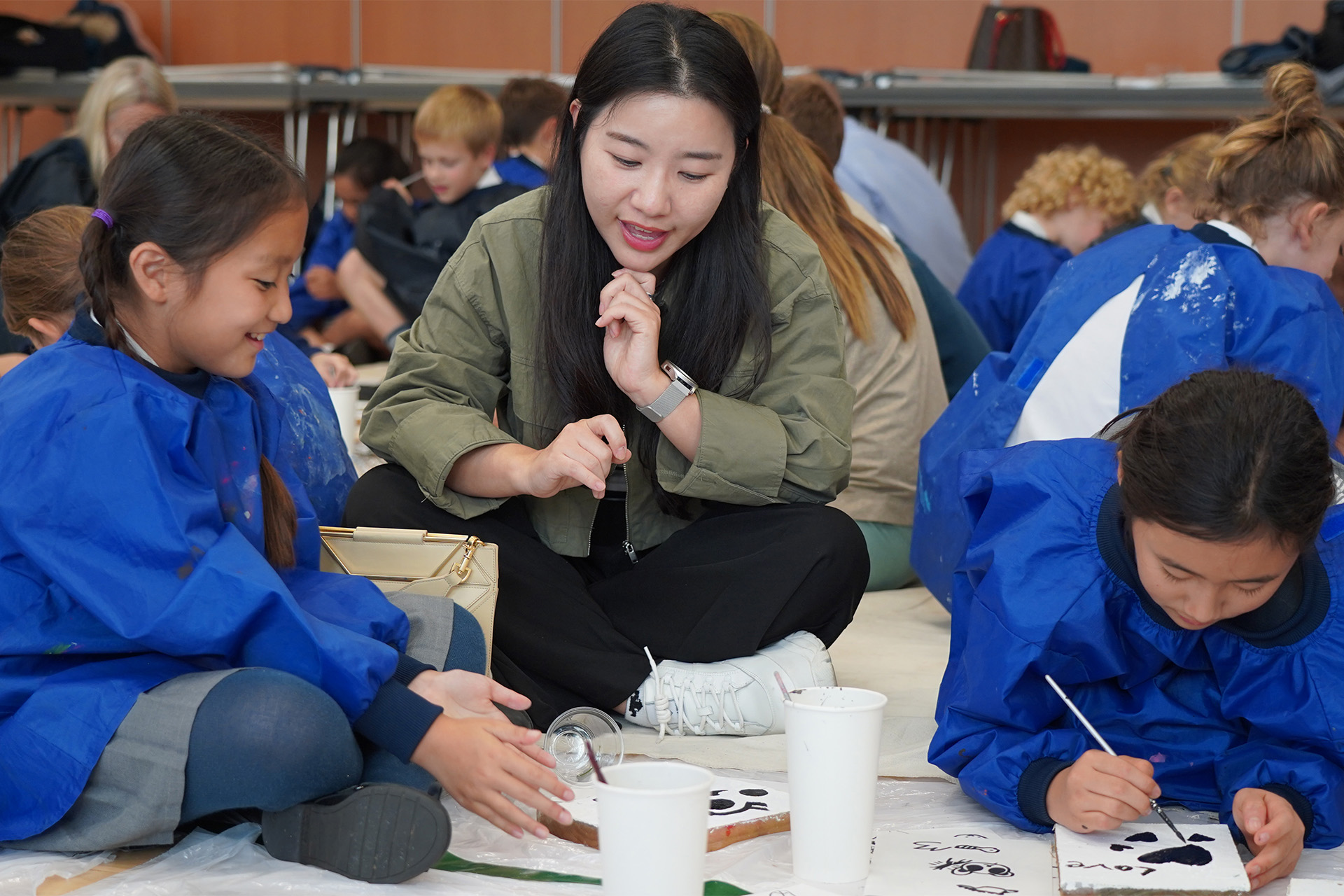 Danes Hill School working on their art project