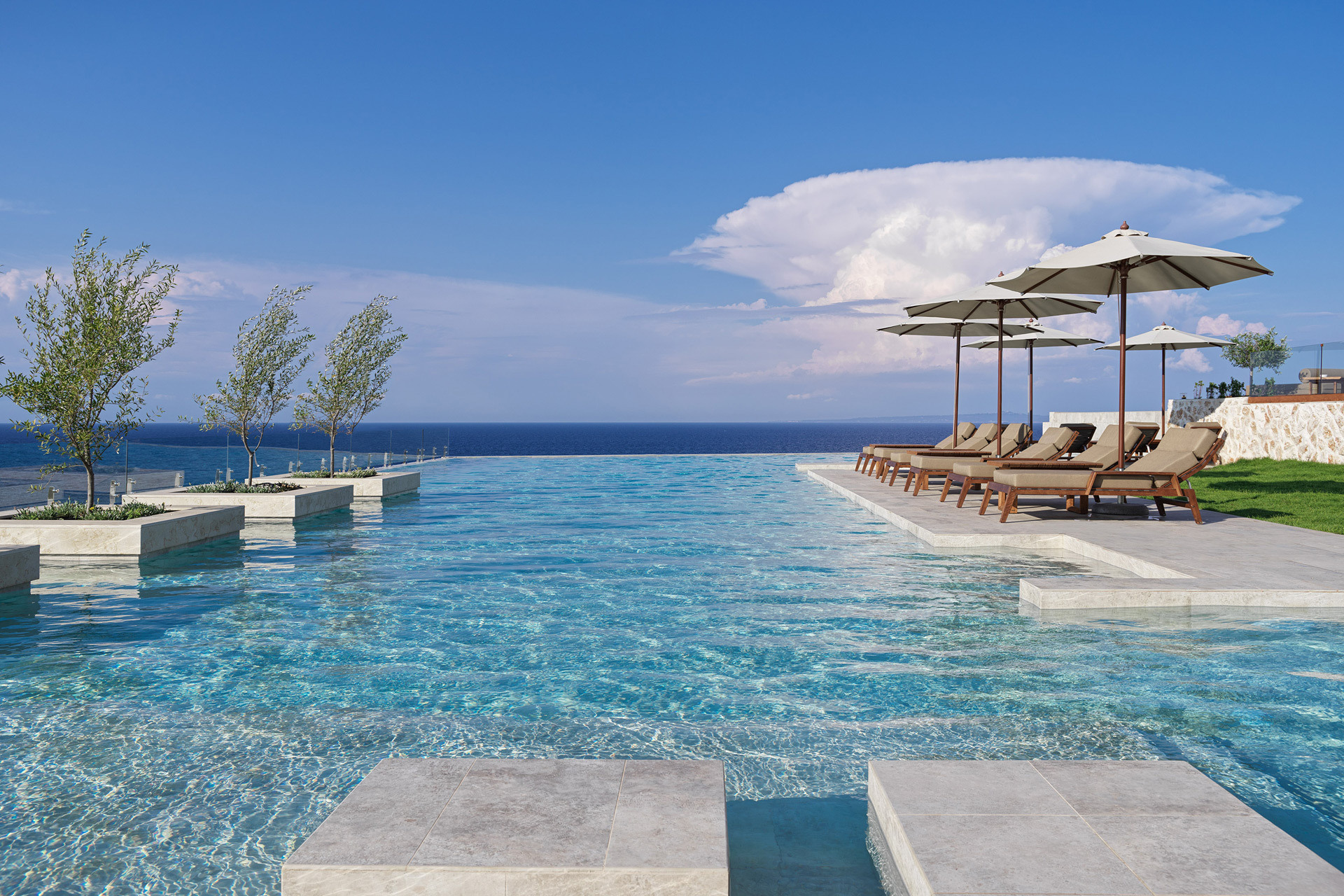 Hotel pool overlooking the sea