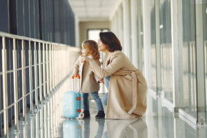 Mum and daughter travelling together