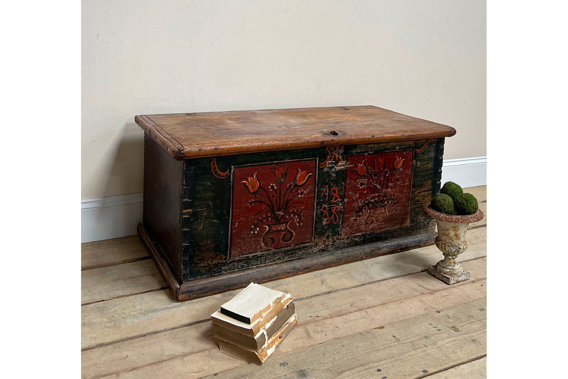 Home Barn antique swedish blanket box