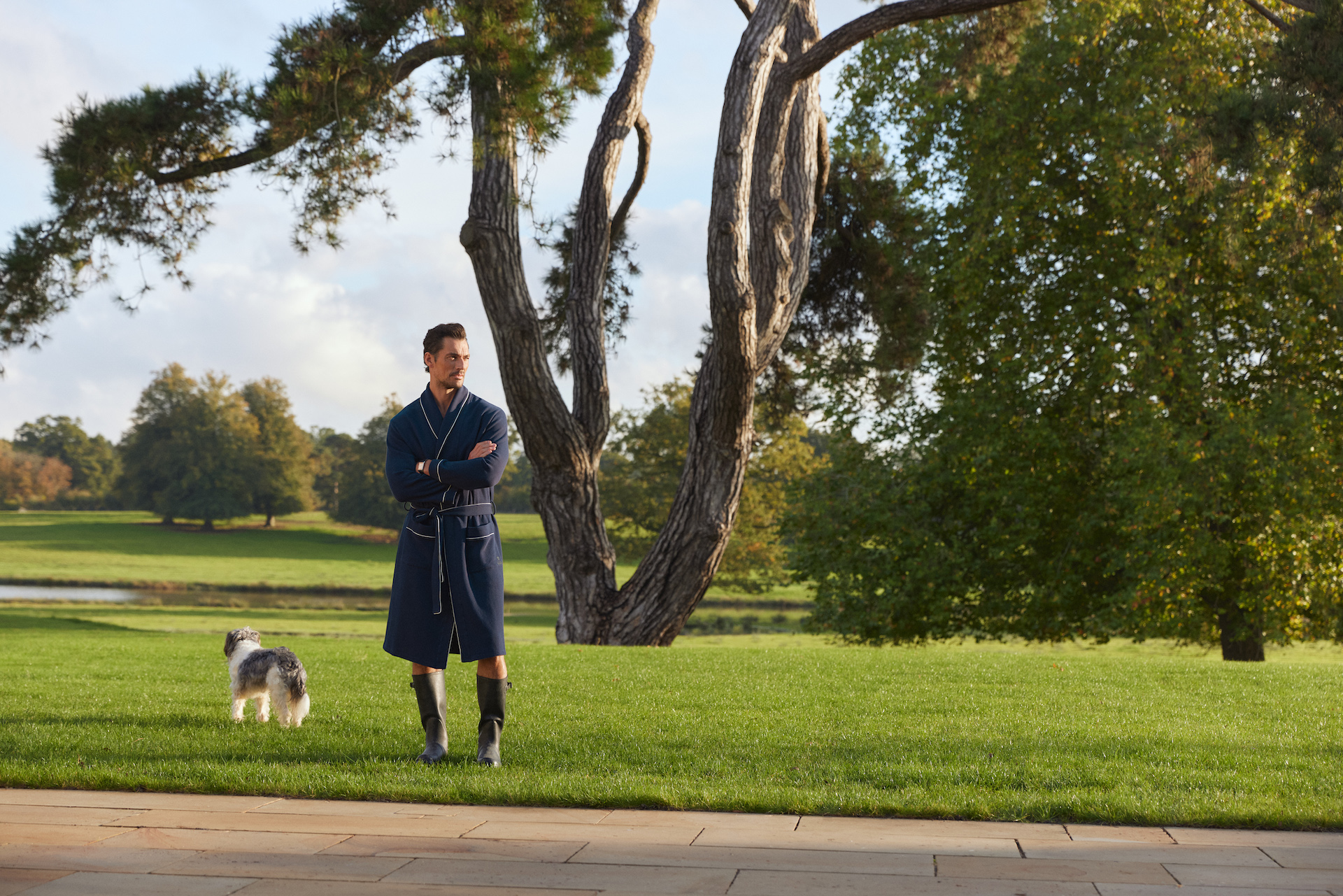 david gandy wears hackett collaboration