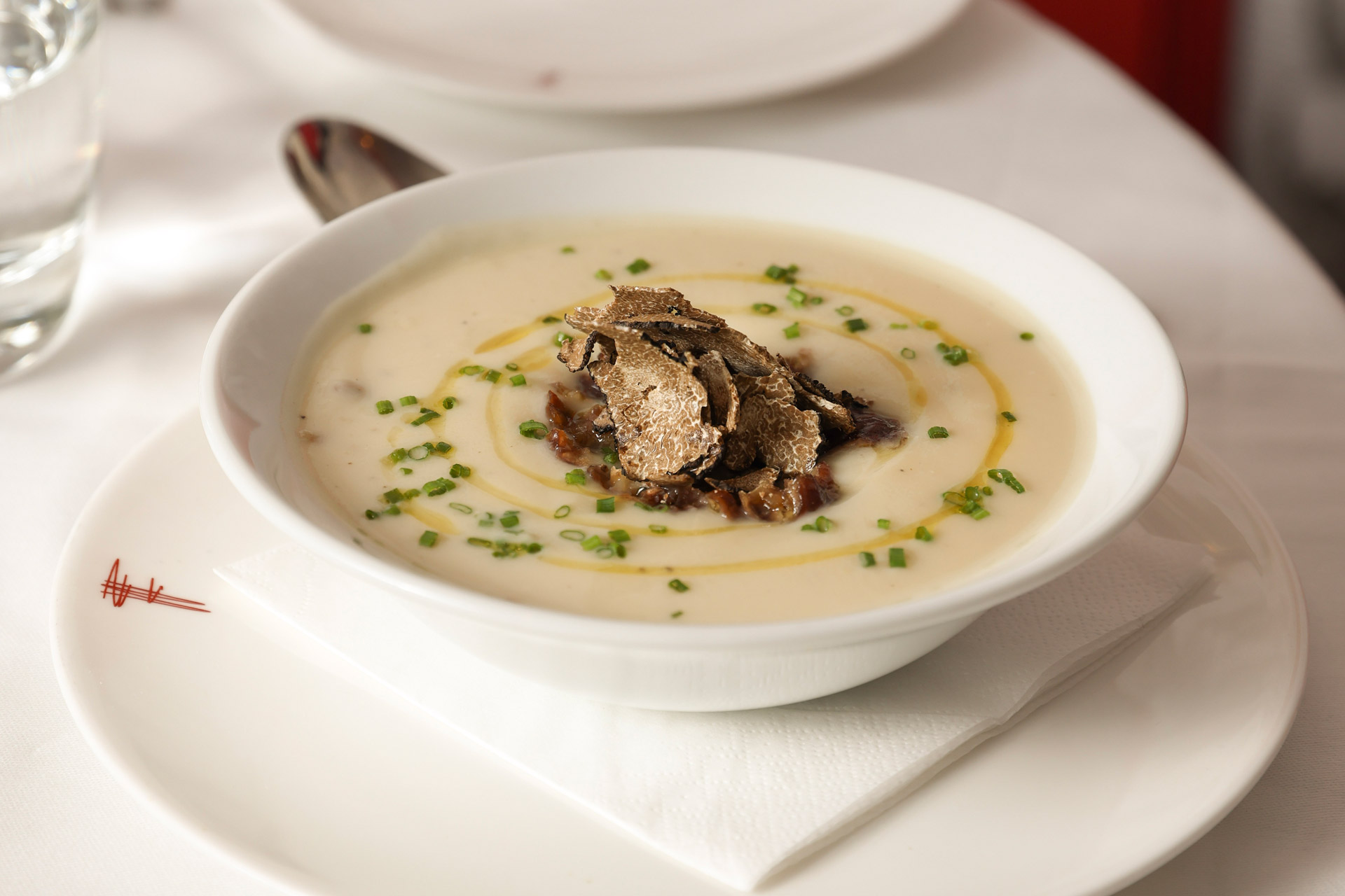 Truffle soup at Franco's restaurant